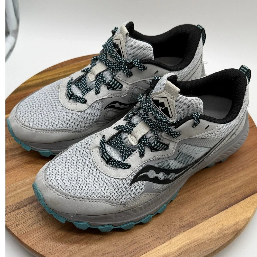 Saucony Excursion TR16 Women's Size 7 Trail Running Shoes Gray Teal‎  0397